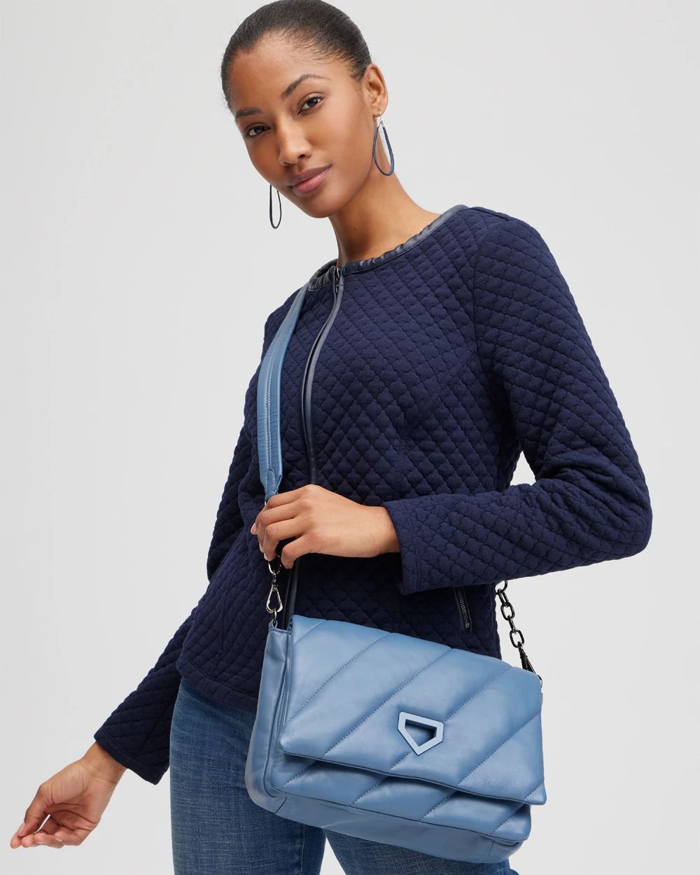 Blue Quilted Bag