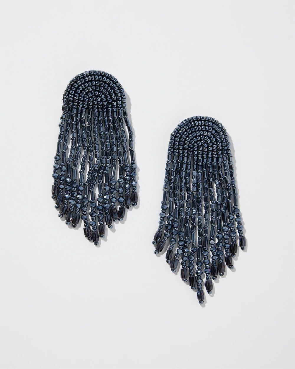 Blue Fringe Earrings