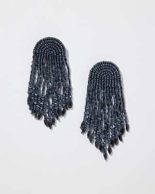 Blue Fringe Earrings
