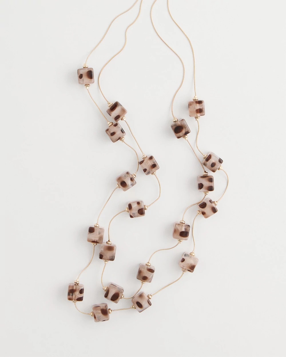 Cubed Tortoise Double-Strand Necklace