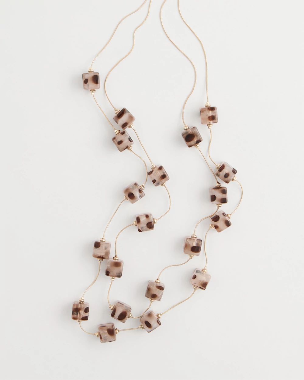 Cubed Tortoise Double-Strand Necklace click to view larger image.