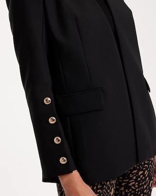 Soft-Stretch Button Detail Blazer click to view larger image.