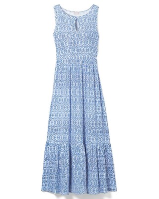 Tiered Chevron Print Maxi Dress