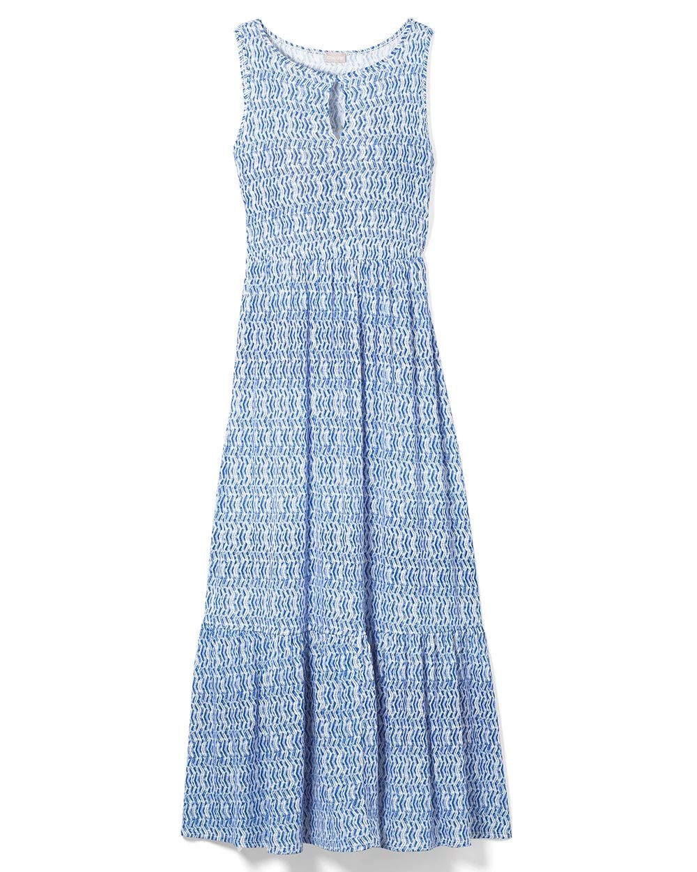 Tiered Chevron Print Maxi Dress
