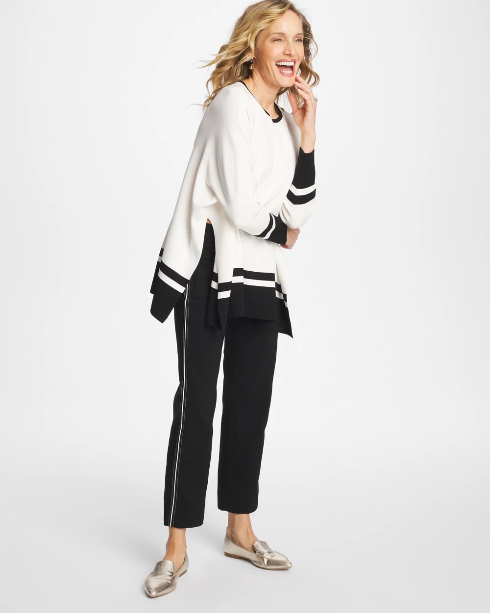 Brigitte™ Piped Straight Cropped Pants