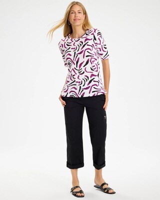Island Cotton Slub Crewneck Button Tee click to view larger image.