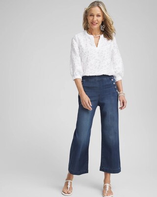 Jacquard Peasant Top