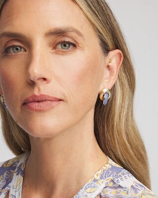 No Droop® Golden & Jade Hoop Earrings