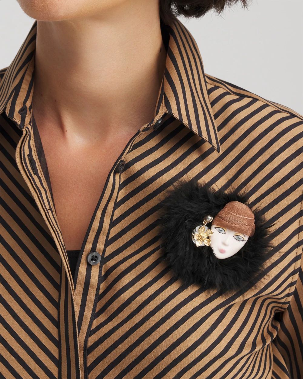 Feathered Lady Brooch