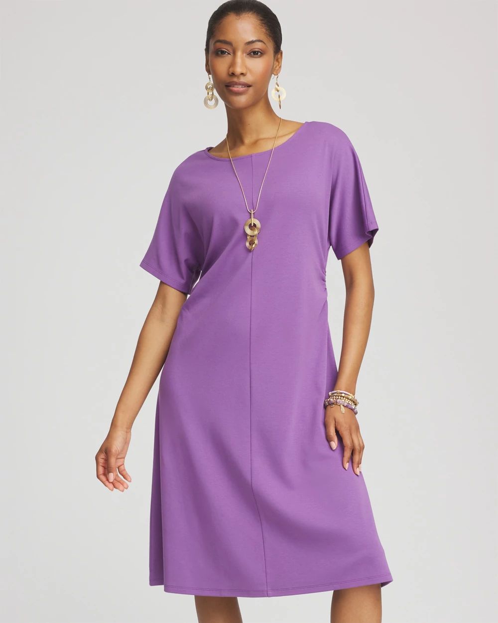 Fit and Flare Cinched Waist Dress