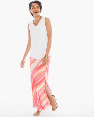 Sunset Stripe Maxi Skirt