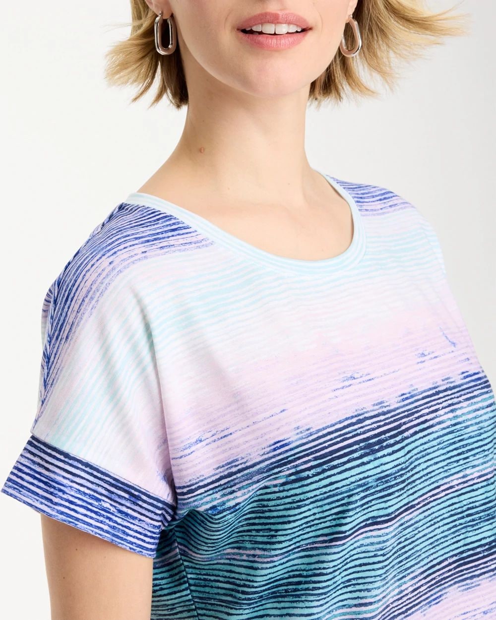 Zenergy® Ombre Drop Shoulder Tee click to view larger image.
