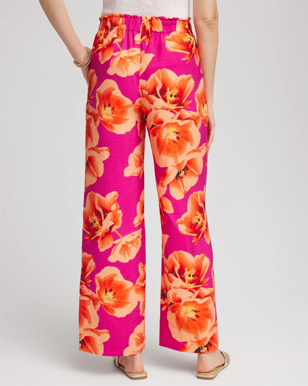 Tropical Smocked Pull-On Pants