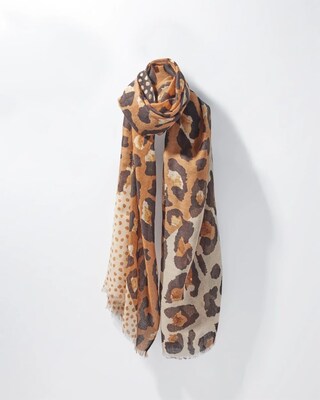 Animal Print Oblong Scarf