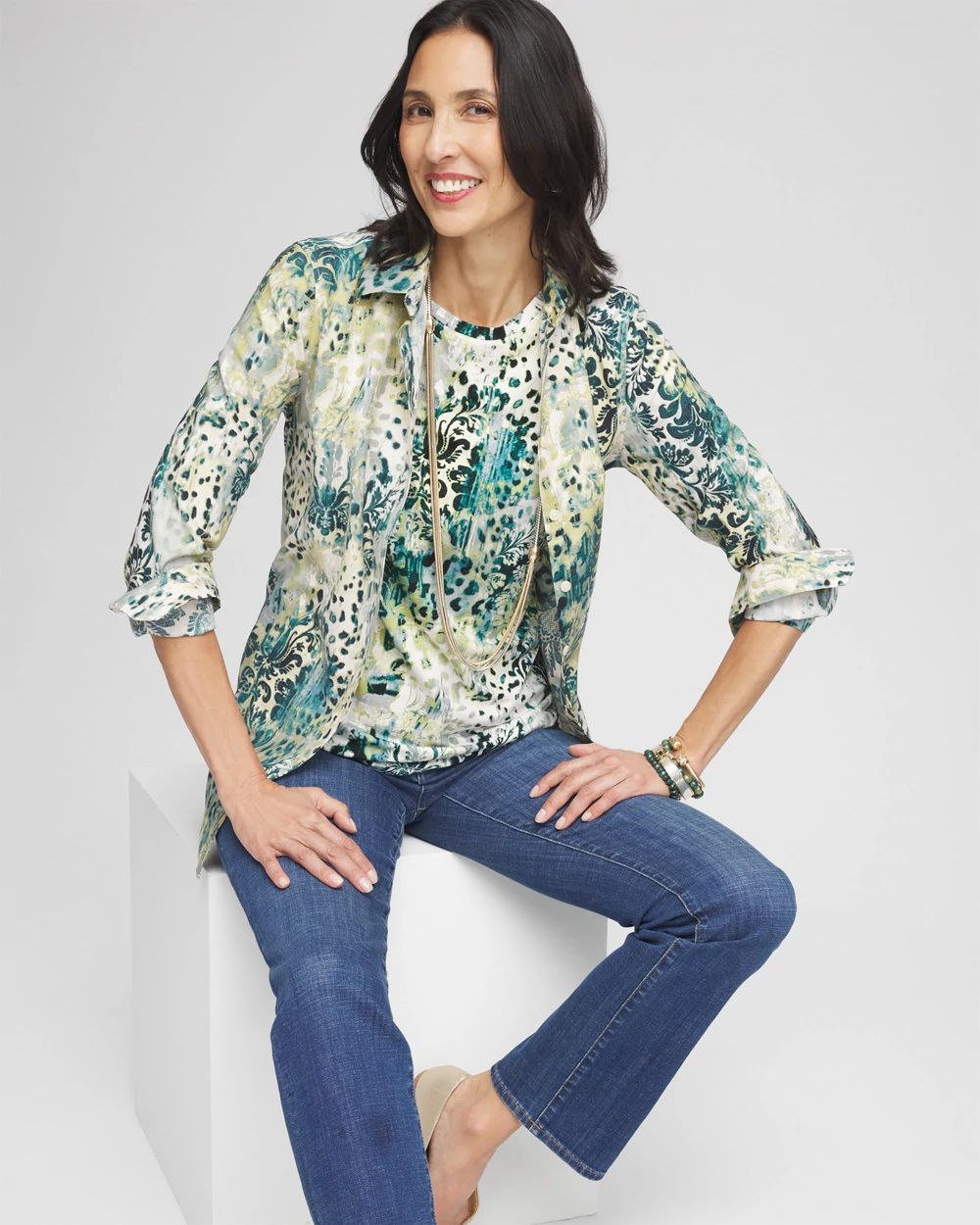 Touch of Cool™ Animal Print Layering Tee