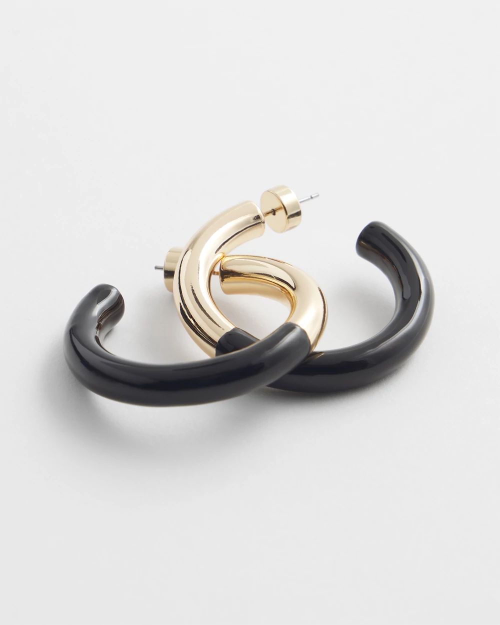 Gold Tone Dipped Hoops