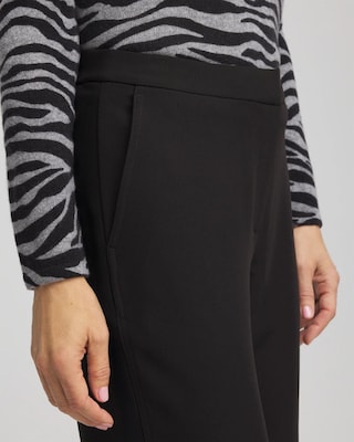 Textured Straight Tapered Ankle Pants click to view larger image.