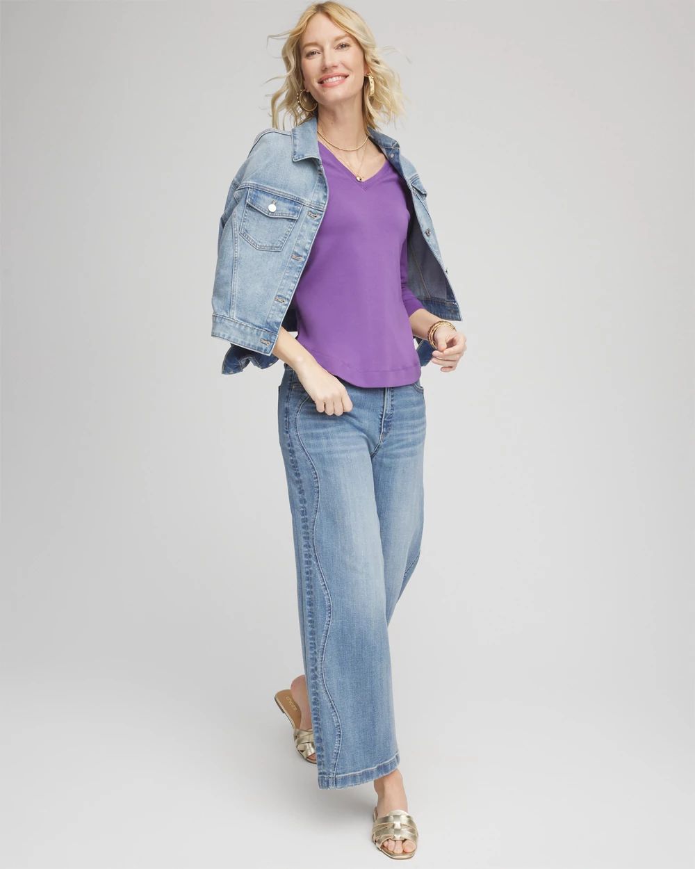 Everyday 3/4 Sleeve V-Neck Tee