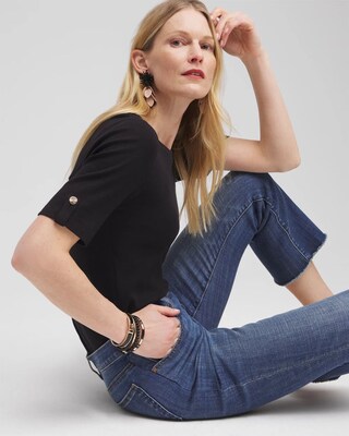 Elbow Sleeve Cotton Tee