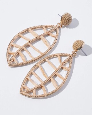 Neutral Leaf Drop Earrings