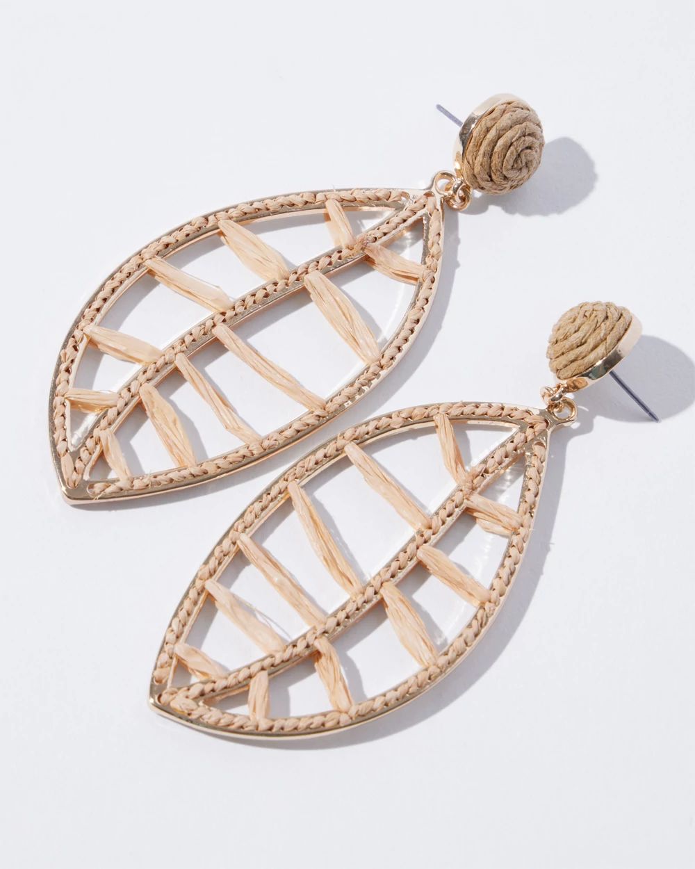 Neutral Leaf Drop Earrings