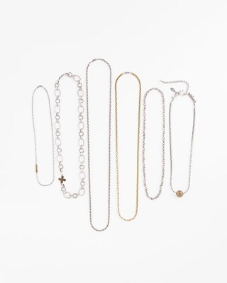 Mixed Metal Convertible Necklace click to view larger image.