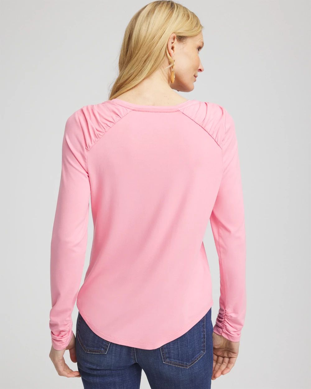 Touch of Cool™ Shirred Shoulder Tee