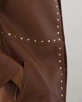Studded Faux Leather Topper
