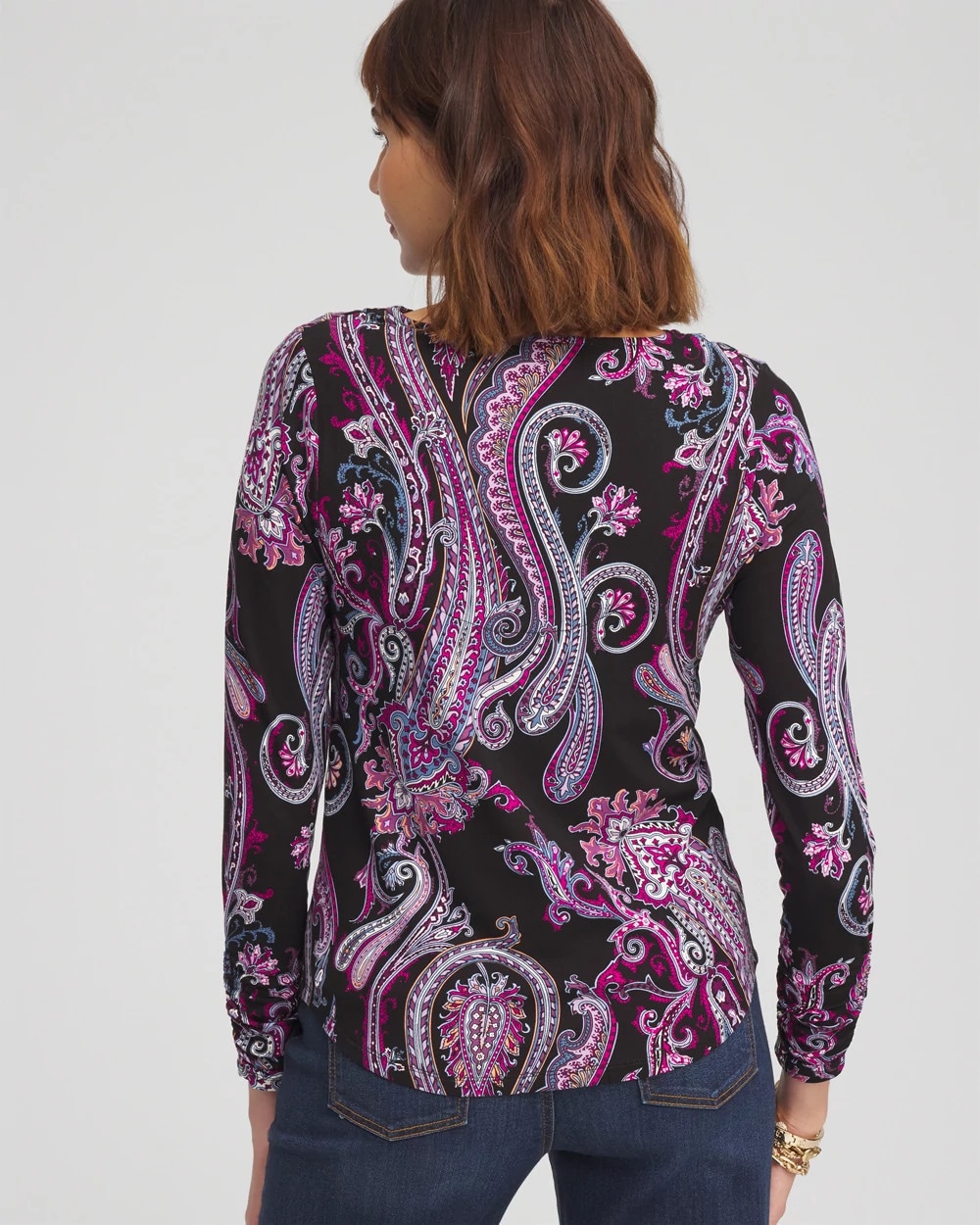 Touch of Cool™ Paisley Cowl Neck Tee