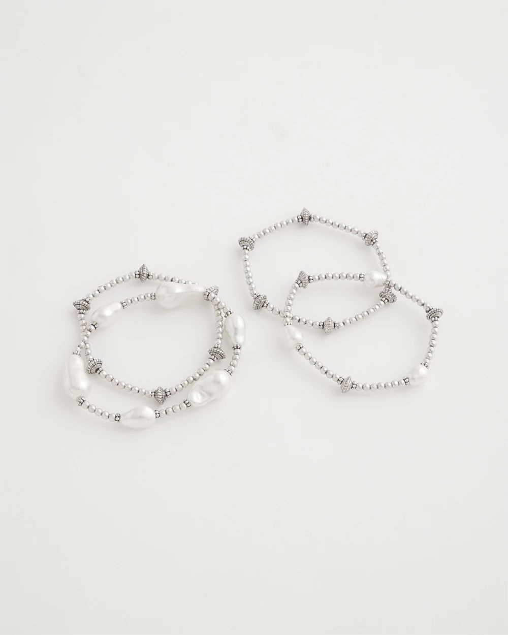 Faux Pearl Stretch Bracelet