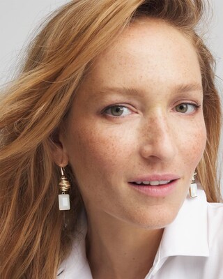 No Droop™ Faux Opal Drop Earrings