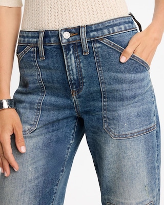 Vintage Boyfriend Utility Crop Jeans click to view larger image.