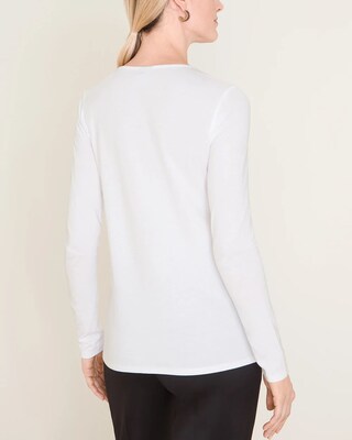 Floral Sequin and Embroidery Tee