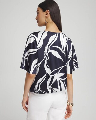 Satin Bubble Hem Blouse