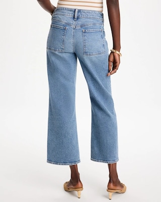 Vintage Chic Wide Crop Flare Jeans click to view larger image.