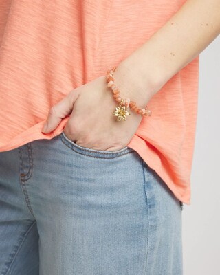 Aventurine Stone Chips Charm Bracelet click to view larger image.
