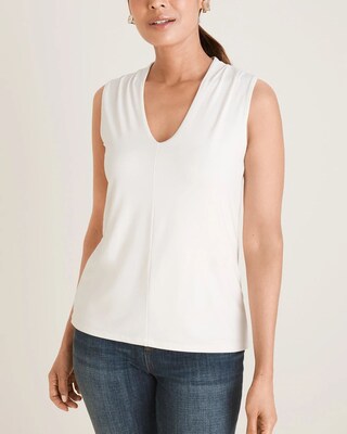 Sandwashed Deep V-Neck Tank