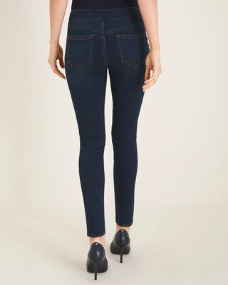 High-Rise Pull-On Skinny Ankle Jeans