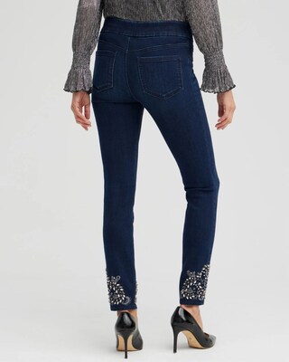 Jeweled Hem Pull-on Jeggings