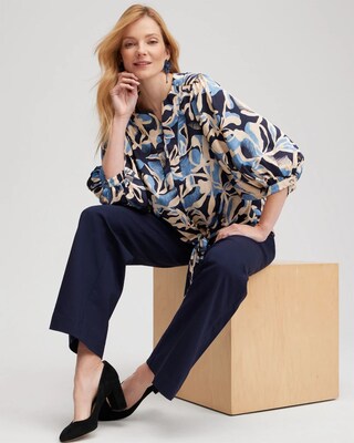 Floral Tie-Front Shirt