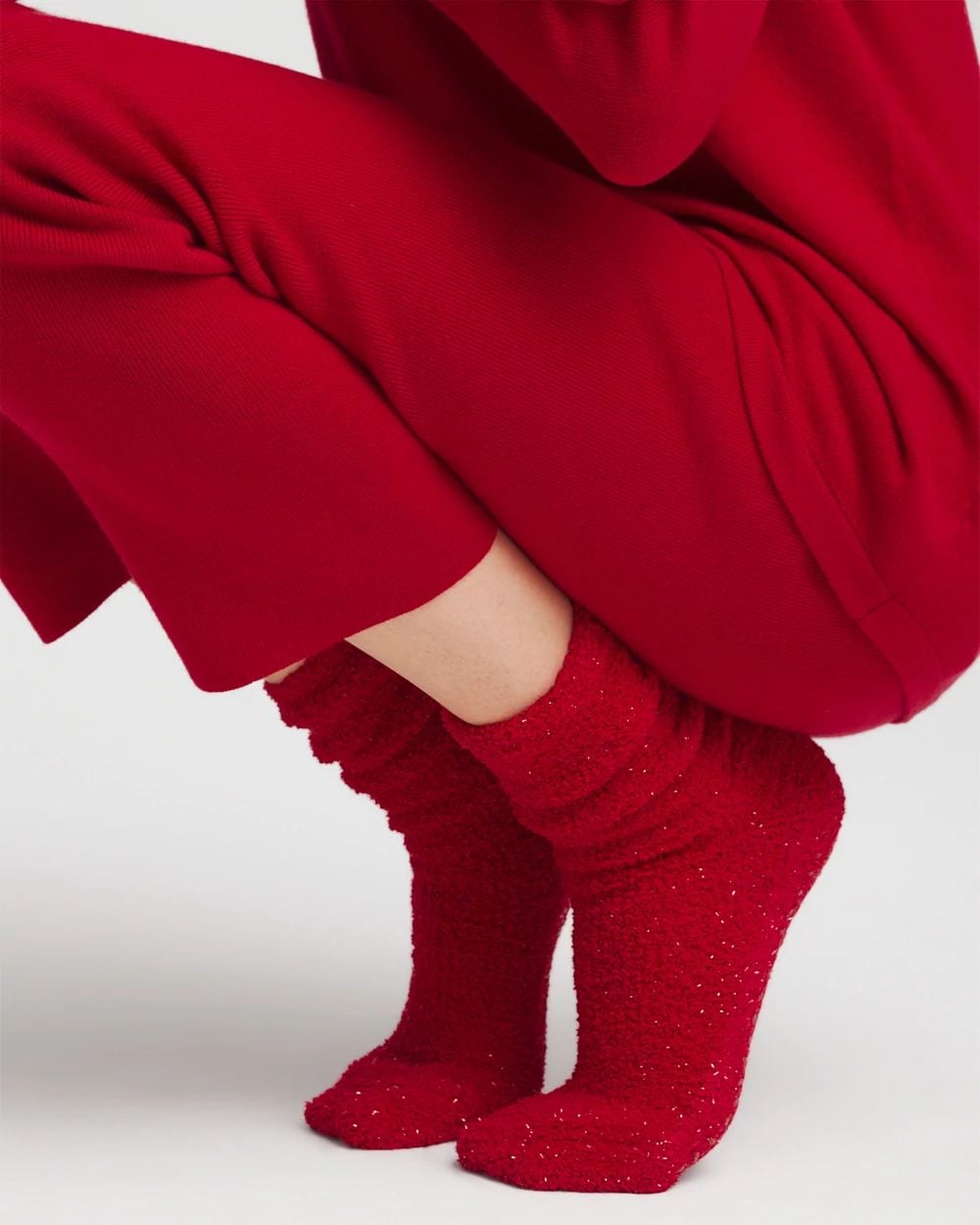 Red Cozy Socks click to view larger image.