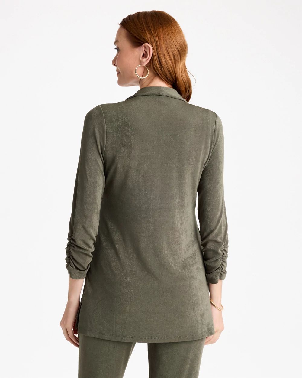 Travelers™ Collection Ruched Elbow Sleeve Jacket click to view larger image.