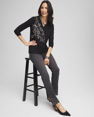 Touch of Cool™ Embellished Layering Tee click to view larger image.