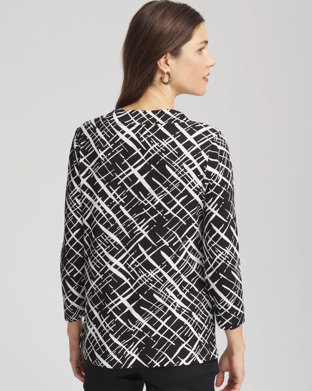 Printed Pima 3/4 Sleeve Tee