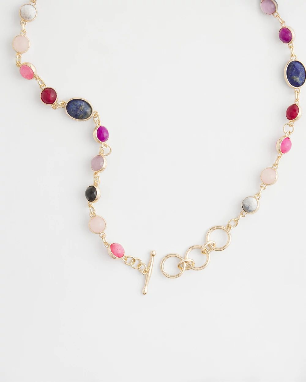 Multi-color Bead Single Strand Necklace
