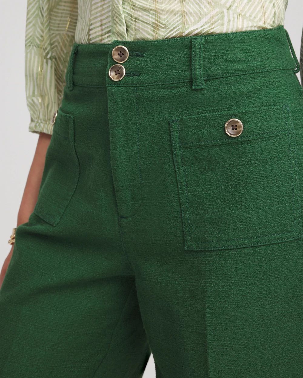 Petite Cropped Straight-Leg Pants