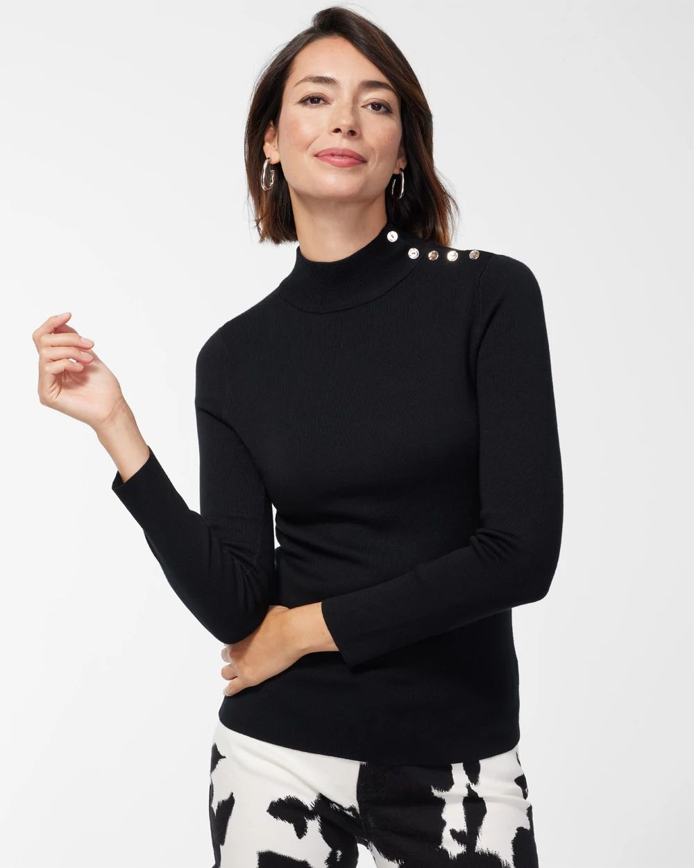 ECOVERO Mock Neck Sweater