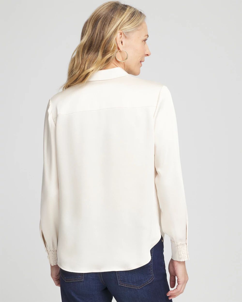 Stretch Satin Blouse