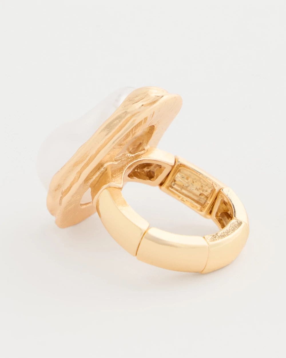 Faux Pearl Cluster Stretch Ring click to view larger image.