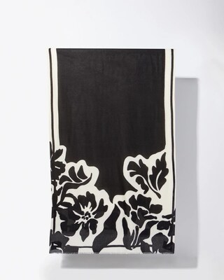 Floral Border Oblong Scarf